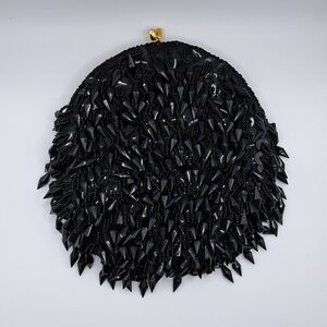 Vintage Black Beaded Purse